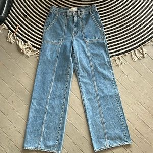 Slvrlake Grace wide leg, high rise pants.